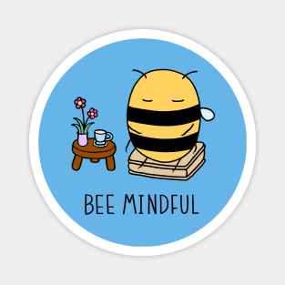 Bee Mindful - Sky Blue Magnet